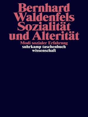 cover image of Sozialität und Alterität